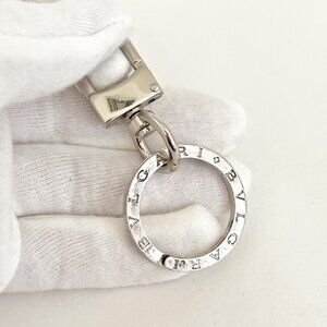 BVLGARI Bvlgari Logo Sterling Silver SV925 Unisex Key Ring